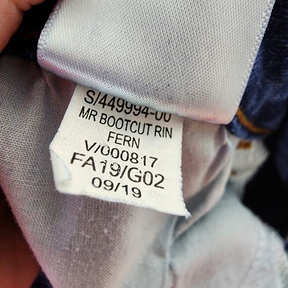 Old Navy Kicker Bootcut Jeans Size 18 Tall Long Blue Dark Wash High Rise Stretch - Picture 14 of 14